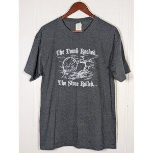 Vintage Lords Apparel Bible Jesus Tee Shirt Adult Large Tomb Rocked Stone Rolled